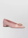 Ferragamo Block Heel Ballerina Shoes With Square Buckle