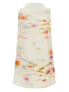 Ferragamo Off-white Blossom Flower Reversible Minidress