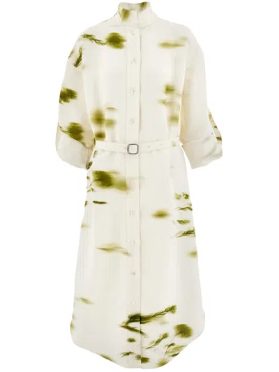 FERRAGAMO BLOSSOM PRINT SHIRT DRESS