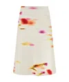Ferragamo Blossom Print Knee-length Skirt In Neutral