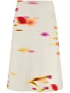 Ferragamo Blossom Print Knee-length Skirt In Neutral