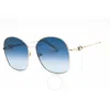 Ferragamo Blue Gradient Butterfly Ladies Sunglasses Sf297s 743 59 In Metallic