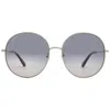 Ferragamo Blue Gradient Round Ladies Sunglasses Sf299s 688 60 In Gray