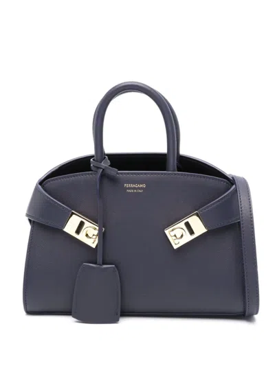 FERRAGAMO BLUE HUG MINI SATCHEL