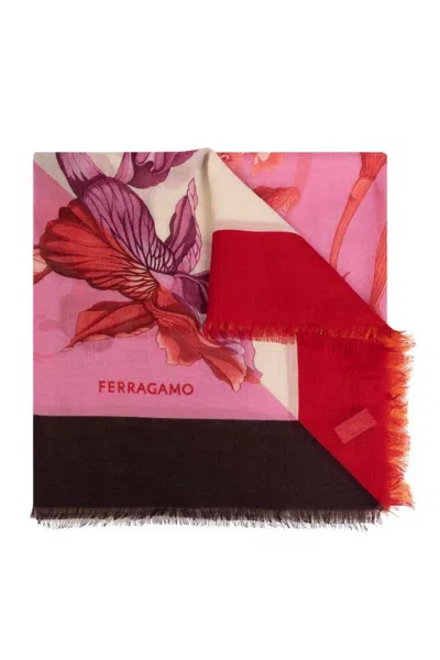 FERRAGAMO FERRAGAMO BLUE HYDRANSIAS SHAWL