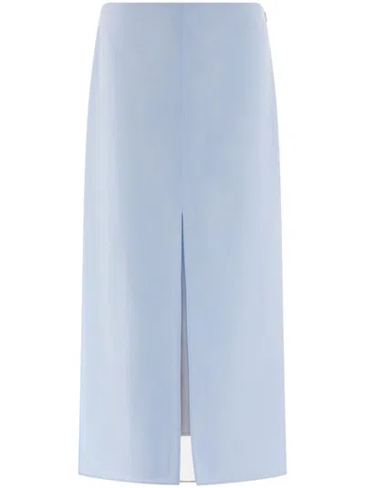FERRAGAMO LAYERED MIDI SKIRT - WOMEN'S - VIRGIN WOOL/SILK