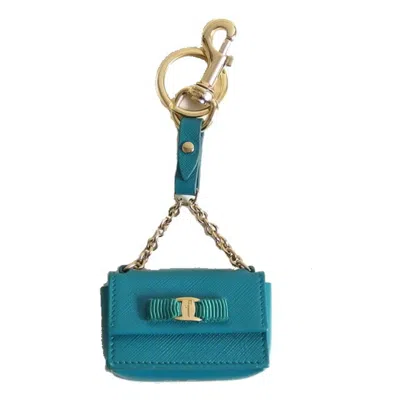 Pre-owned Ferragamo Blue Leather Handbag Charm () In Multi