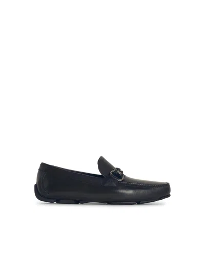 Ferragamo Blue Leather Loafers