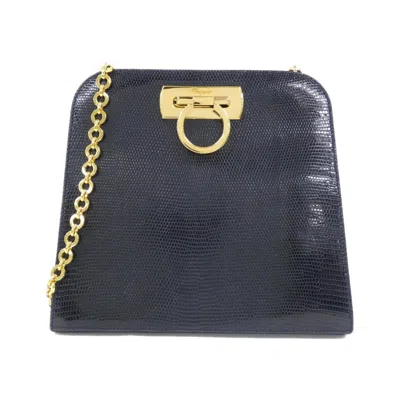 Pre-owned Ferragamo Blue Leather Shoulder Bag () In Multi
