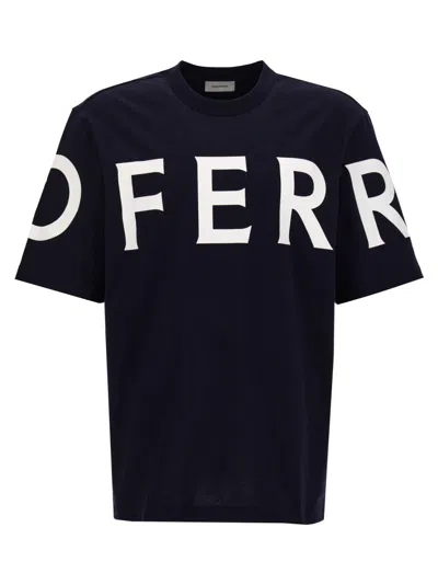 FERRAGAMO BLUE LOGO T-SHIRT