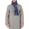 Ferragamo Blue Marine Macro Signature Cashmere And Wool Scarf In Blue