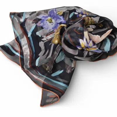 Pre-owned Ferragamo Blue Silk Scarf () In Multi