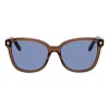 Ferragamo Blue Square Sunglasses Sf815s 210 56 In Brown