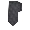 Ferragamo Biella Gancini Jacquard Silk Tie Pointed Tip In Black