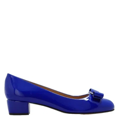 Ferragamo Blue Vara Bow Pump Shoe