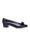 Ferragamo Blue Vara Series High Heels In Black