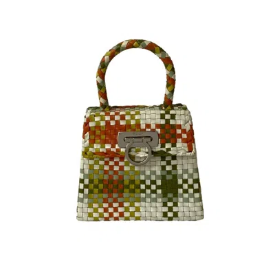 Pre-owned Ferragamo Blue Yellow Leather Handbag () In Multi