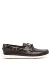 Ferragamo Boat Shoe With Gancini Ornament
