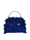 Ferragamo Blue Hug Soft Shoulder Bag