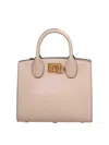 Ferragamo Bag Box Box In Pounded Leather Daino Color