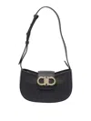 Ferragamo Gabry Black Calf Leather Shoulder Bag