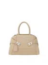 Ferragamo Bolso Mano Hug Studs Med. Foot In Nude