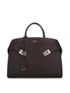 Ferragamo Men Hug Business Bag In Brown