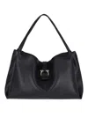 Ferragamo Tote Medium Gancino Shoulder Bags Black