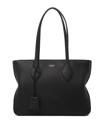 Ferragamo Tote Bag M In Black