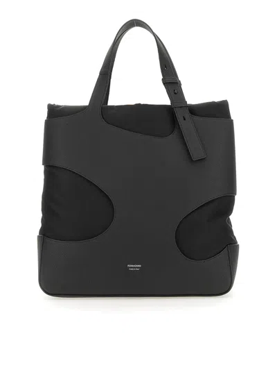 Ferragamo Tote Bag With Cut-outs In Black