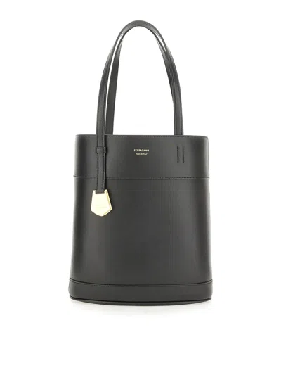 Ferragamo Charming Tote Bag  Small In Black