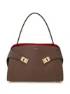 Ferragamo Bolso Shoulder Marron Interior Rojo In Brown
