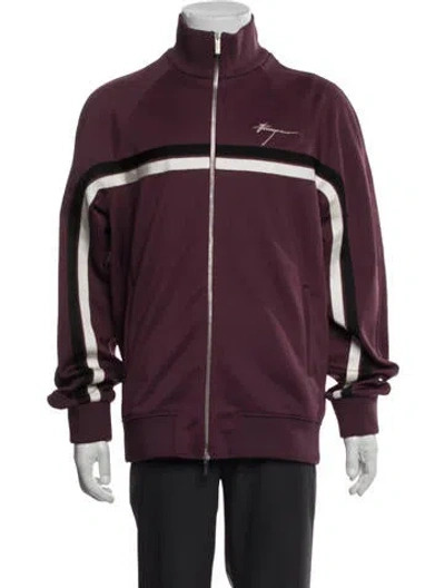 Pre-owned Ferragamo Bomber Jacket In Burgundy