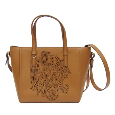 Pre-owned Ferragamo Bonnie Leather Tote Bag () In Brown