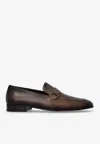 Ferragamo Bonny Gancini Leather Loafers