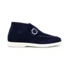 Ferragamo Suede Desert Boots In Blue
