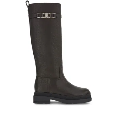 Ferragamo Boot In Black