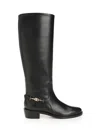 Ferragamo Boot With F Buckle Boots Black
