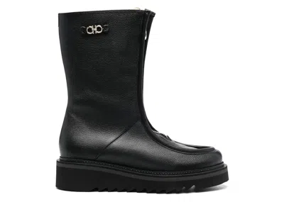 Pre-owned Ferragamo Boot (women's) Sneakers In Black