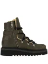 Ferragamo Lace-up Hiking Boots In Green
