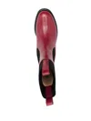 Ferragamo Ribbed 40mm Chelsea Boots In Red