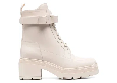 Pre-owned Ferragamo Bootie (women's) Sneakers In White
