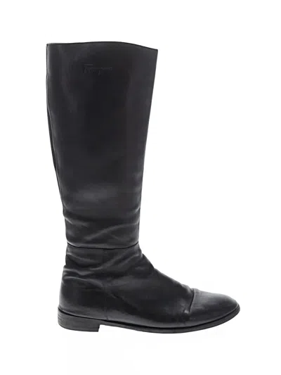 Pre-owned Ferragamo Boots In Black