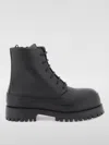 Ferragamo Men's Lug-sole Leather Combat Boots In Black
