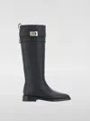 Ferragamo Rony Boot In Black Leather In Schwarz