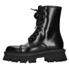 Ferragamo Black 30 Gancini Leather Biker Boots In Black