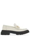 Ferragamo Women Gancio Leather Loafers In Neutrals