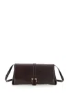 Ferragamo Bordeaux Crossbody Bag With Gancini Buckle Detail In Leather Woman