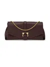 Ferragamo Shoulder Bag With Chain Strap And Gold-tone Hardware In Bordeaux