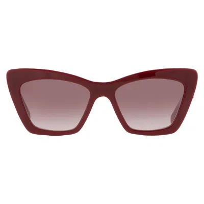 Ferragamo Bordeaux Gradient Cat Eye Ladies Sunglasses Sf1081se 603 55 In Red